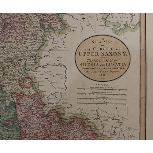 665 - J Cary early 19th Century hand coloured map 