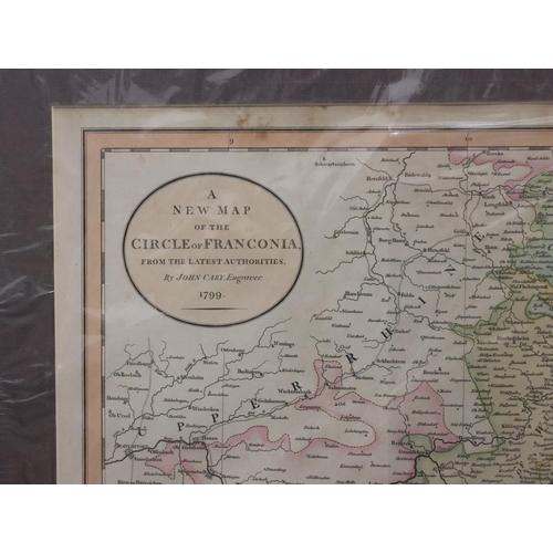 666 - John Cary late 18th Century hand coloured map 