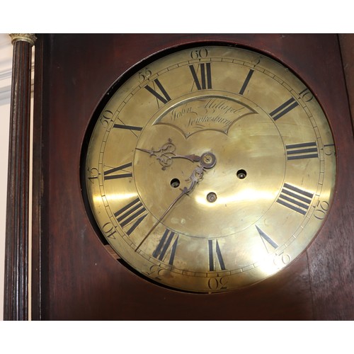 677 - John Millard, Tewkesbury, 19th Century mahogany 8-day striking longcase clock with circular brass di... 