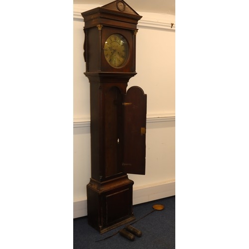 677 - John Millard, Tewkesbury, 19th Century mahogany 8-day striking longcase clock with circular brass di... 