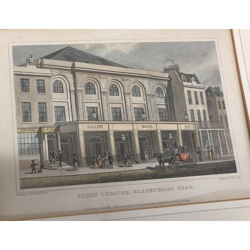 3393 - A quantity of prints depicting London buildings etc, including, St Clement's Strand, St Leonard Shor... 