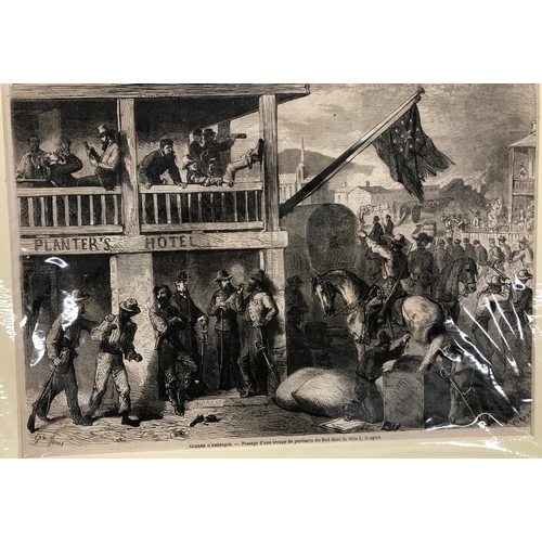 3394 - A quantity of unframed prints mostly French prints depicting The American war etc.