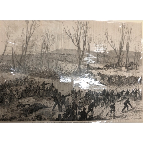 3394 - A quantity of unframed prints mostly French prints depicting The American war etc.