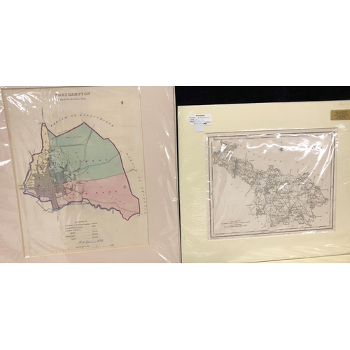 3395 - A quantity of maps and prints including Gibraltar, Spain, Sheerness, Northampton, Meath, Queens Coun... 