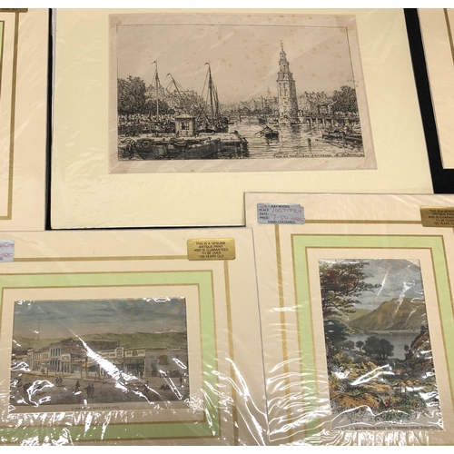 3396 - A quantity of black and white and coloured prints including, Bermuda, Amsterdam, Lille, Sat Lake Cit... 