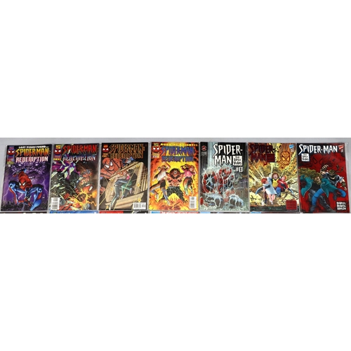 4007 - A set of 4 Marvel comics Superman Redemption, numbers 1 to 4 1996, a set of 4 Spiderman 