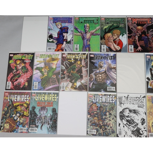 4036 - A set of 6 Marvel comics Iron Fist 2004, numbers 1 to 6, a set of 6 Marvel comics Livewires 2005, nu... 