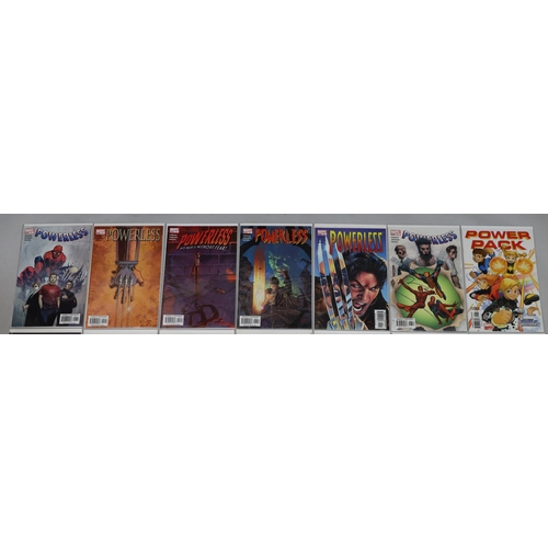 4042 - A set of 6 Marvel comics Powerless, Cherniss 2004, numbers 1 to 6, a set of 4 Marvel comics Power Pa... 