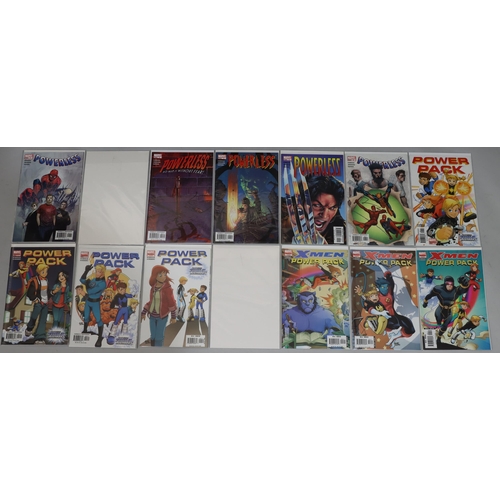 4042 - A set of 6 Marvel comics Powerless, Cherniss 2004, numbers 1 to 6, a set of 4 Marvel comics Power Pa... 