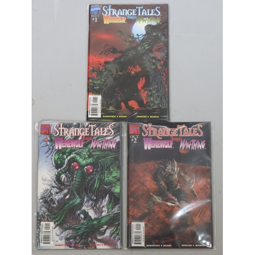 4051 - 3 Marvel comics Strange Tales starring Werewolf and Man-Thing, Sept 1, Oct 2 x 2 (3), all wrapped