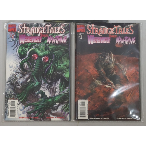 4051 - 3 Marvel comics Strange Tales starring Werewolf and Man-Thing, Sept 1, Oct 2 x 2 (3), all wrapped