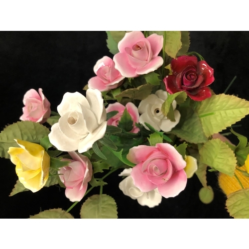 3260 - A quantity of various pink, red, yellow and white porcelain china rose stems.