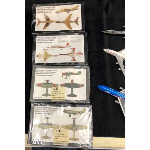 3280 - 4 Starfix model plane kits 1:72, Northrop T-38 Talon, Mitsubishi A6M5 Zero-Sen, North American P..51... 