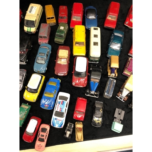 3284 - A quantity of various loose toy and model racing cars, vans, cars etc.