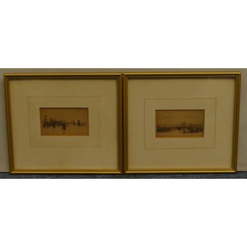 4248 - Alfred Ball pair of black and white etchings 