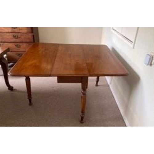 4037 - A mahogany gateleg table, 103cm long, 68cm high, each section 41cm wide. This item is not held by PF... 