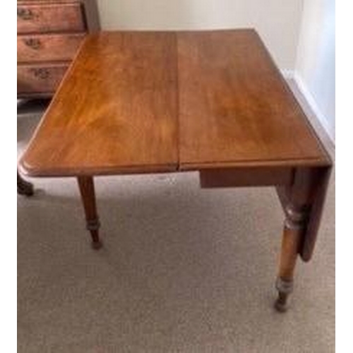 4037 - A mahogany gateleg table, 103cm long, 68cm high, each section 41cm wide. This item is not held by PF... 