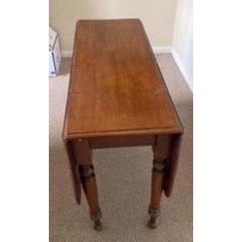 4037 - A mahogany gateleg table, 103cm long, 68cm high, each section 41cm wide. This item is not held by PF... 