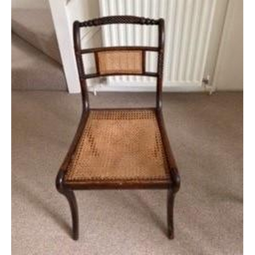 4038 - 5 Regency chairs with wicker seats. This item is not held by PF Windibank, collection from KT23 area... 