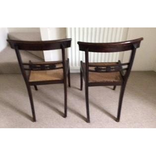 4038 - 5 Regency chairs with wicker seats. This item is not held by PF Windibank, collection from KT23 area... 