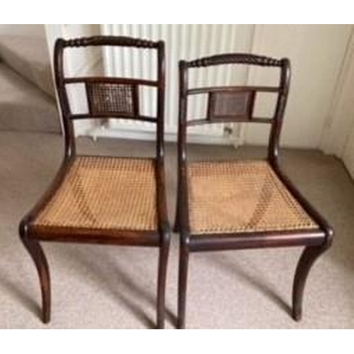 4038 - 5 Regency chairs with wicker seats. This item is not held by PF Windibank, collection from KT23 area... 