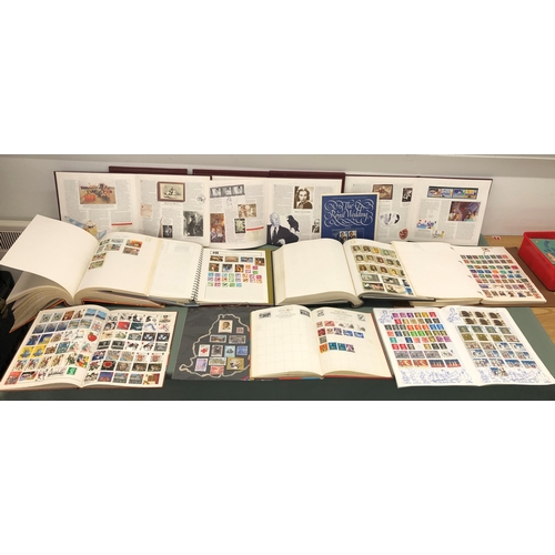 4059 - A quantity of various stamp albums including New World, International, Souvenir of Mauritius, Britis... 