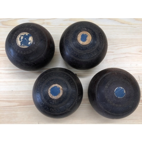 4026 - 4 Crown Green bowling balls