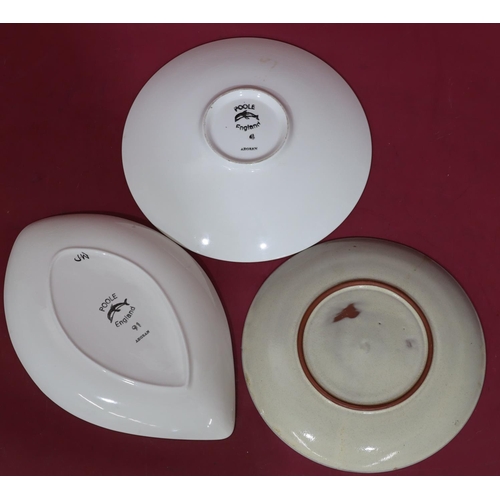 21 - 2 Poole glazed earthenware dishes 