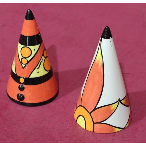 3 - 2 Lorna Bailey limited edition Art Deco style conical shaped castors, 13cm high (2)