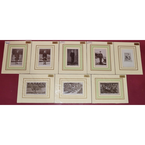 634 - 8 black and white Royalty postcards, all mounted but unframed