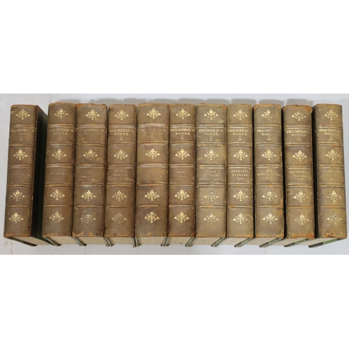 660 - A set of 11 part leather bound books 