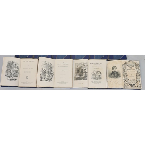 669 - A set of 16 leather bound books by William Harrison Ainsworth, printed by George Routledge & Sons (1... 