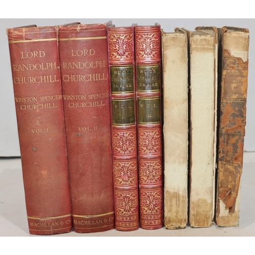 671 - A pair of 19th Century leather bound books 