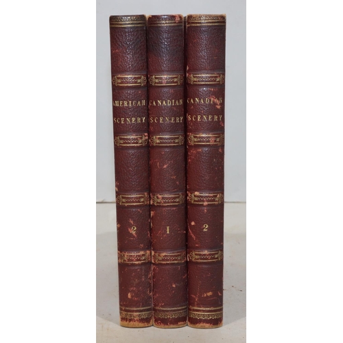 672 - A set of 3 red leather bound 