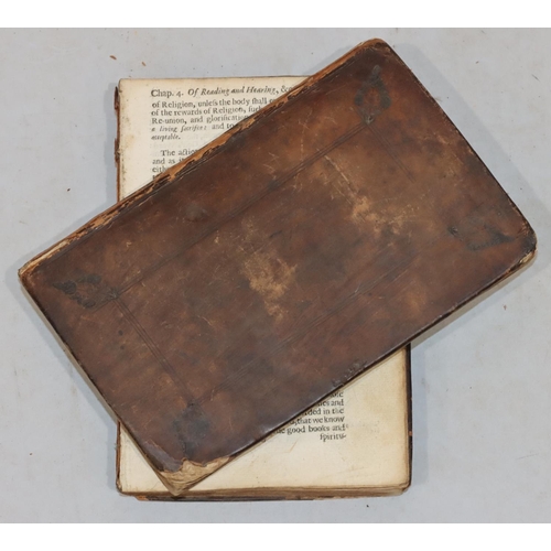 677 - A 17th Century leather bound book 