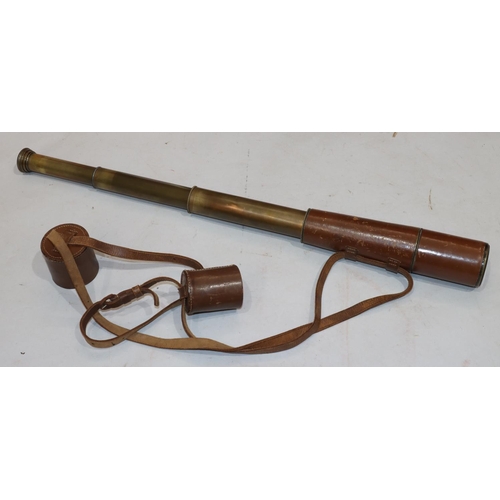 727 - J H Steward Ltd. London brass 4-fold telescope 