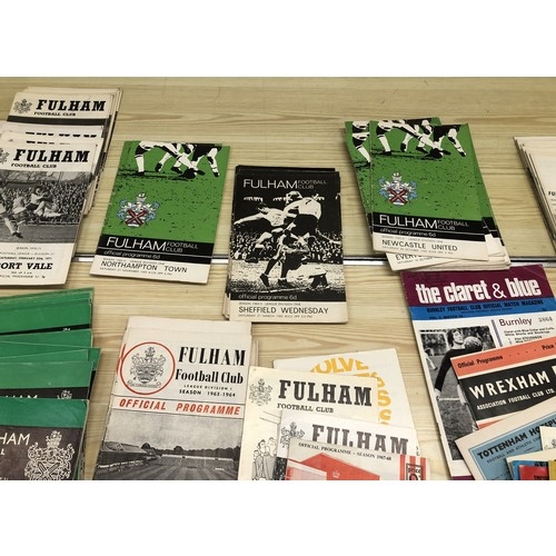 4270 - Circa 200 football programs dating from 1959 onwards, mainly Fulham, some Chelsea and England 1966.