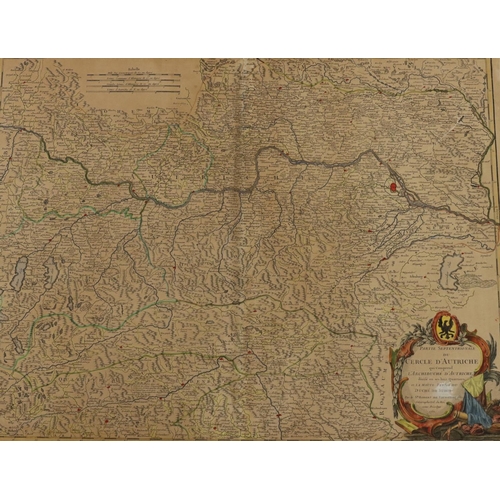 7205 - A 19th Century Continental hand coloured map 