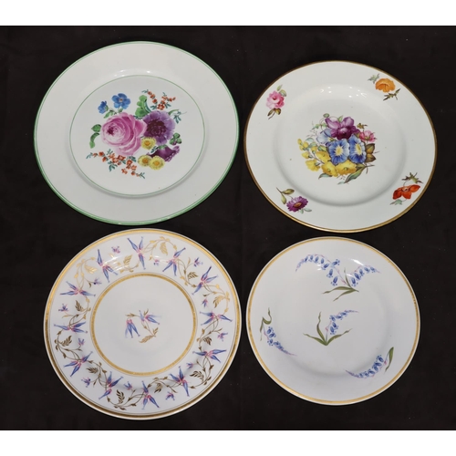 10 - A Meissen (Seconds) circular plate with multi-coloured floral and leaf decoration, 27.2cm diameter, ... 