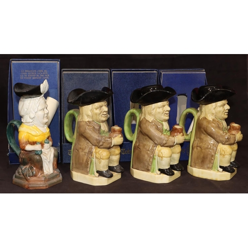 2 - A limited edition Wood & Sons ceramic Toby Jug in the form of a seated lady, numbered 464 and 3 matc... 