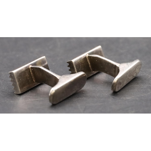 416 - A pair of Georg Jensen gentlemen's silver cufflinks, 14.7 grams