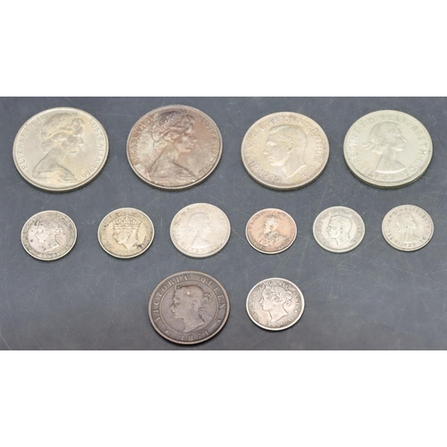 467 - A selection of British Commonwealth silver coins, Victorian and later and a 1871 Prince Edward Islan... 