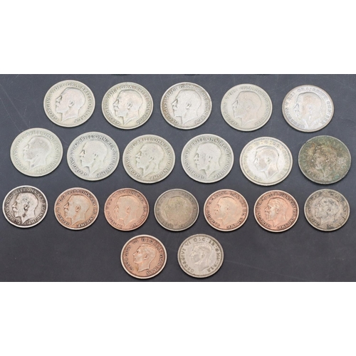 468 - A quantity of various pre-1947 English silver coins, 204 grams