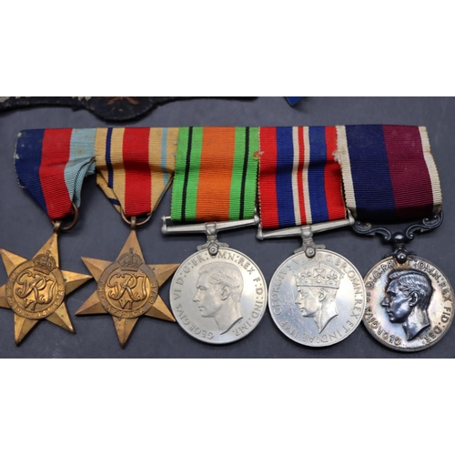 500 - A bar of 5 RAF WWII medals including Long Service and Good Conduct medal, Defence medal and 1939/45 ... 