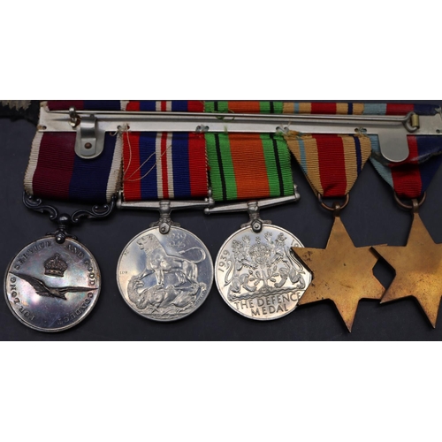 500 - A bar of 5 RAF WWII medals including Long Service and Good Conduct medal, Defence medal and 1939/45 ... 