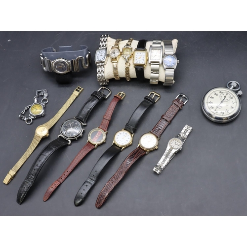 563 - A Sekonda stopwatch and 13 various wristwatches. (14)