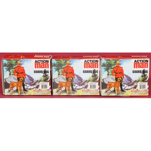 607 - 3 Palitoy Action Men guard dogs (All boxed) (boxes in need of restoration (3)