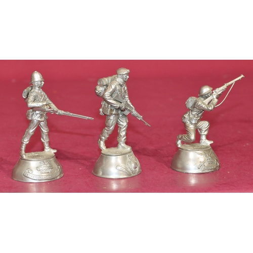 649 - 3 Charles C Stadden unpainted metal soldier figures 