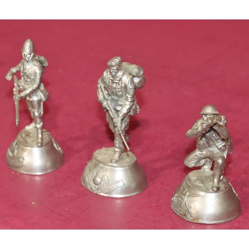 649 - 3 Charles C Stadden unpainted metal soldier figures 