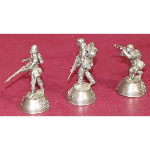 649 - 3 Charles C Stadden unpainted metal soldier figures 